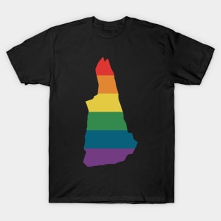 New Hampshire State Rainbow T-Shirt